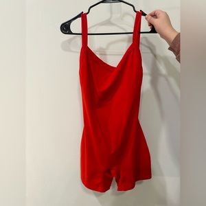 Garage red onesie